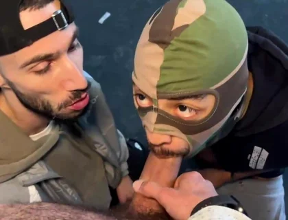 arab group blowjob cum load