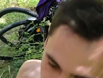 Gay Cruising in the Forest, Hot Blowjob