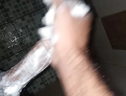 Breast Pump Boy2 Takes His Time in the Shower with a While Waiting Outside the Bathroom