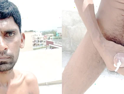 Desi Cumshot on the Roof