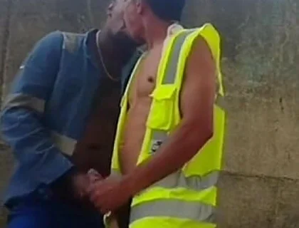 Two Workers Behind the Service Wall