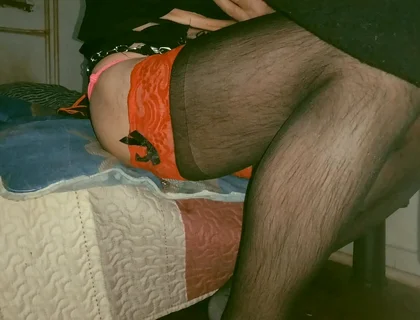 Pretty Little Ass Beauty Sissy Doing Anal Anf Gape Dildo with Chains and a Jewel Padlock on the Thong