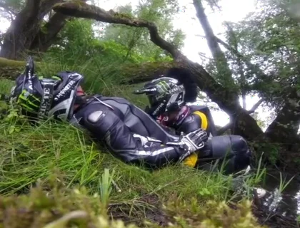 Mud hole dainese biker blowjob cum
