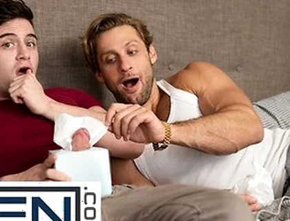 Dom King Eagerly Sucks Trevor Brookss Cock Before Giving Him A Deep Doggy Style Pounding