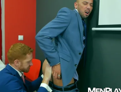 Ginger Hottie Leander Ravaging Shane Jacksons Hungry Holes Until Cumshot