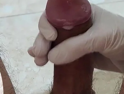 Mushroom Head Huge Uncut Cock Hard Jerked Take Cumshot