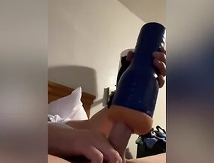Using My Fleshlight In A Hotel Room Until Cum