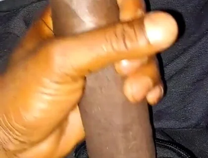 Nata4sex strocking my bid black cock