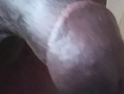 Stroking My Long Fat Cock with Saggy Balls