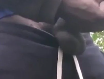 Jerking off Until Shot Thick Loads in the Forest