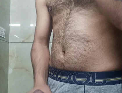 Indian Rajasthani Desi Man Enjoy Shower and Masterbation Show with Neighbour Police Officer