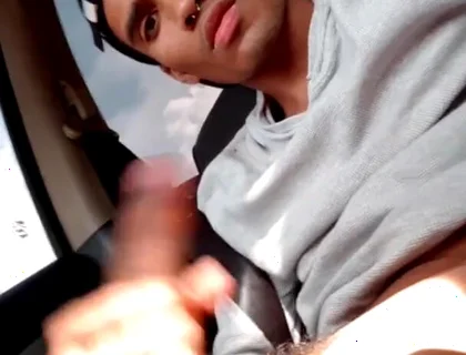 I Get Horny in the Car and Masturbate While Others Pass by