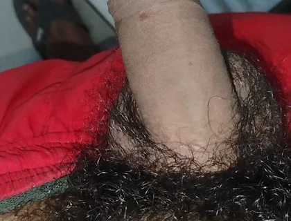 A Sexy Guy Massaged His Penis with His Hand.