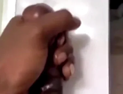 Bathroom solo stroking cumming hard