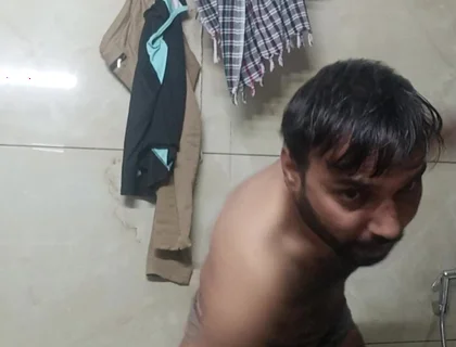 Indian Rajasthani Desi Man Enjoy Shower