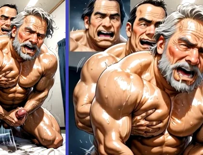 A Group of Mature Men Engage in an Insane Orgy with Cum Inside an Old Man's Ass