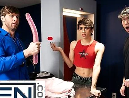 Dom King Frees Foxy Alex From His Cock Cage And Licks His Ass During A Steamy Security Check