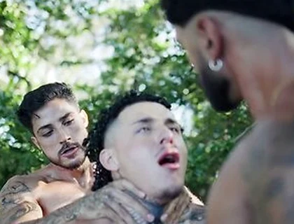 Sneaky Fuck In The Woods Turns Into Threesome With Markin Wolf