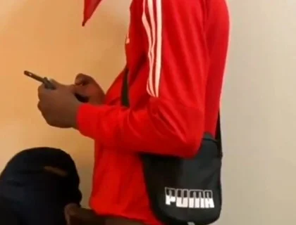 Huge Black Cock Deepthroat Swallowing His Load