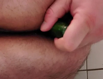 Big Ass Anal Play with Cucumber