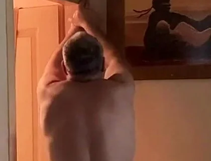 Working Out After Playing with My Cock