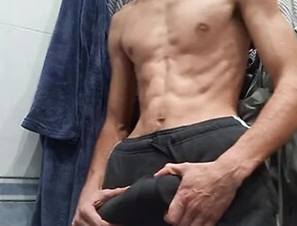 Boy Next Door - Getting Dressed After Coming Out Of The Shower, I Went To The Street With A Hard Cock And No Underwe