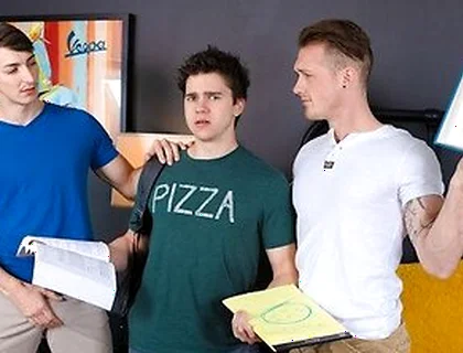 Calculus Can Wait - Three College Studs Dive Deep Into Each Others Tight Holes