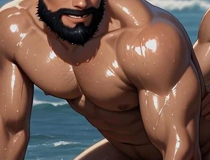 Short Ai Video Bearded Beach Boys Cocks
