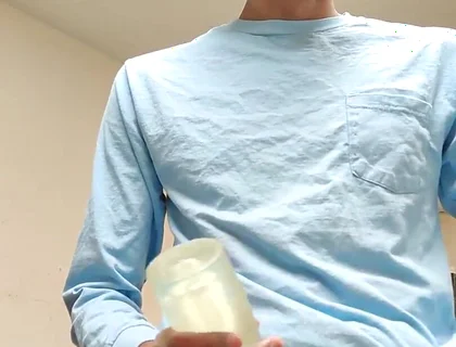 Masturbating