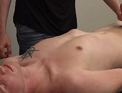 Colin Tanners Big Cock Stroked In Gay Oil Massage