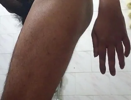 Indian Teen Femboy with Phimosis Dick Jerking and Stroking in the Bathroom Until Cum