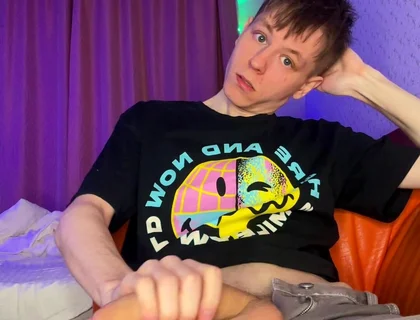 Just a Horny Twink Who Loves to Show off His Big Cock