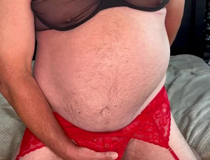 Full Red and Black Outfit Show