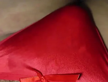 Wife's Sexy Red Thong Full of Cum!