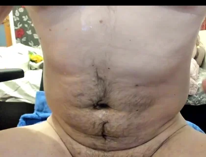 Big cumshot on my big belly