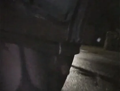 Hot Rainy Walk (garters and Bulge Meggings)