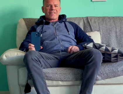 Risky Barber Shop Cum Rubbing to Orgasm with People Nearby