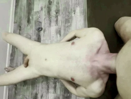 The Fat Man Got Excited and Cummed Twice in the Guy's Mouth.