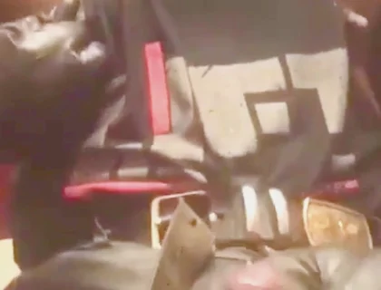 Black Dad Leather Jeans & Gloves BBC Rubbing to Ejaculation