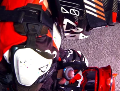 A Vibrating Ring Made Me Cum Hands-free on My Friend's Helmet.