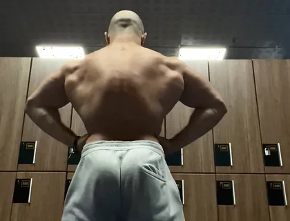 Sweaty Flexing After Training