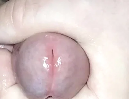 Mastubation with Lube and Cumshot