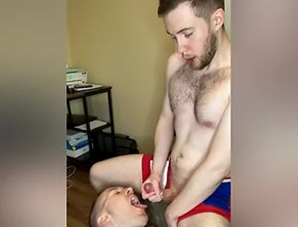 Blowing Cum Load All Over Twinks Face
