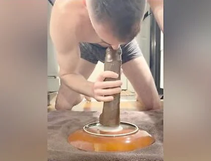 Sloppy Deepthroating And On Dildos