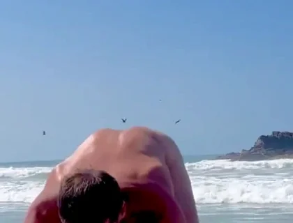 Naked Workout in Zipolite Mexico. Jumping Jacks with a Sprawl