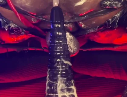 Femboy Bottom Dipsodeep Creams Butthole with Large Dildo - Anal Training