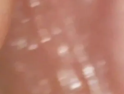 Wide Hole Filled with Pre Cum in Close up