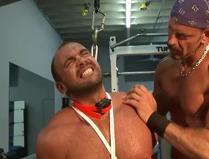 Colin Steele And Jessie Balboa In Gym Training Agony