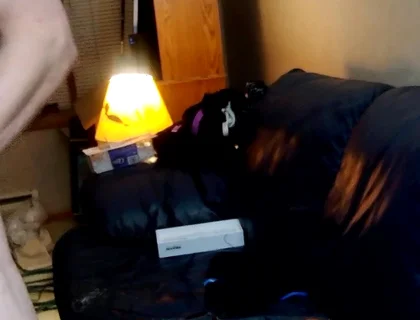 Stand up Then Lay Down on Couch as I Jerk and Bust Twice