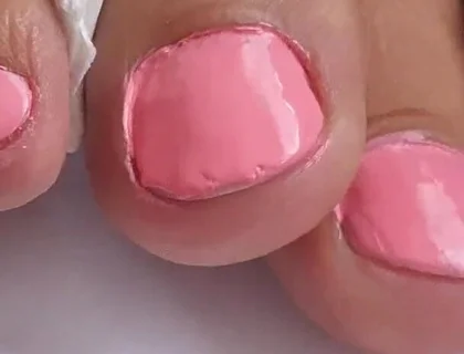 I'm Polishing My Feet and Finger Nails in Pink